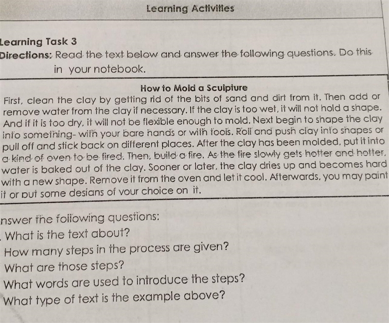 Ested ame Learning Activities Learning Task 3 Directions: Read the text below and-example-1