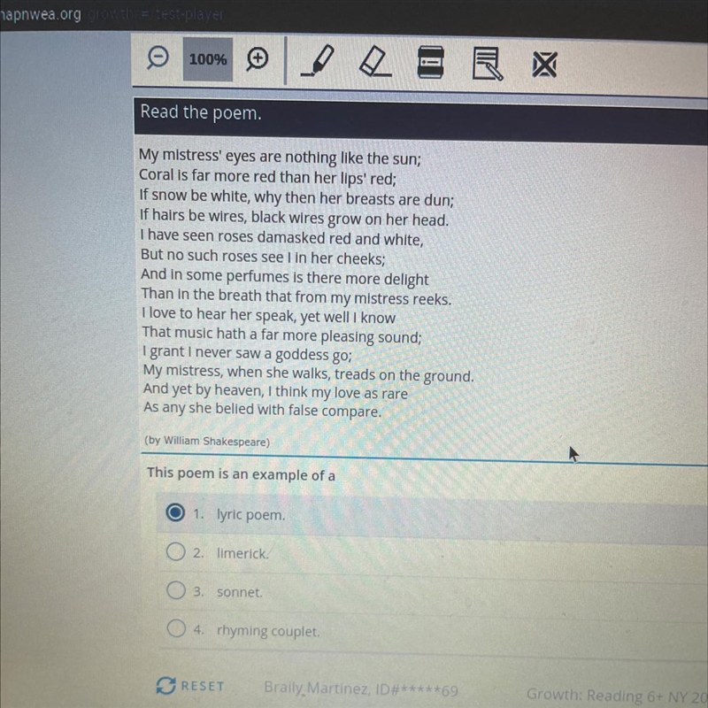 This poem is an example of a-example-1