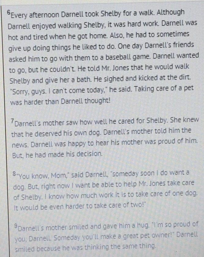 HELP ME OUT PLEASE!! 'Darnell wanted a dog, but his mother didn't think he was old-example-1