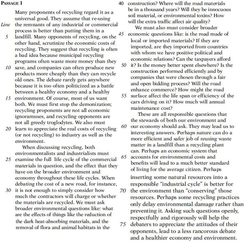 80 Points! Do not put random answers! Read passage one and passage two and answer-example-1