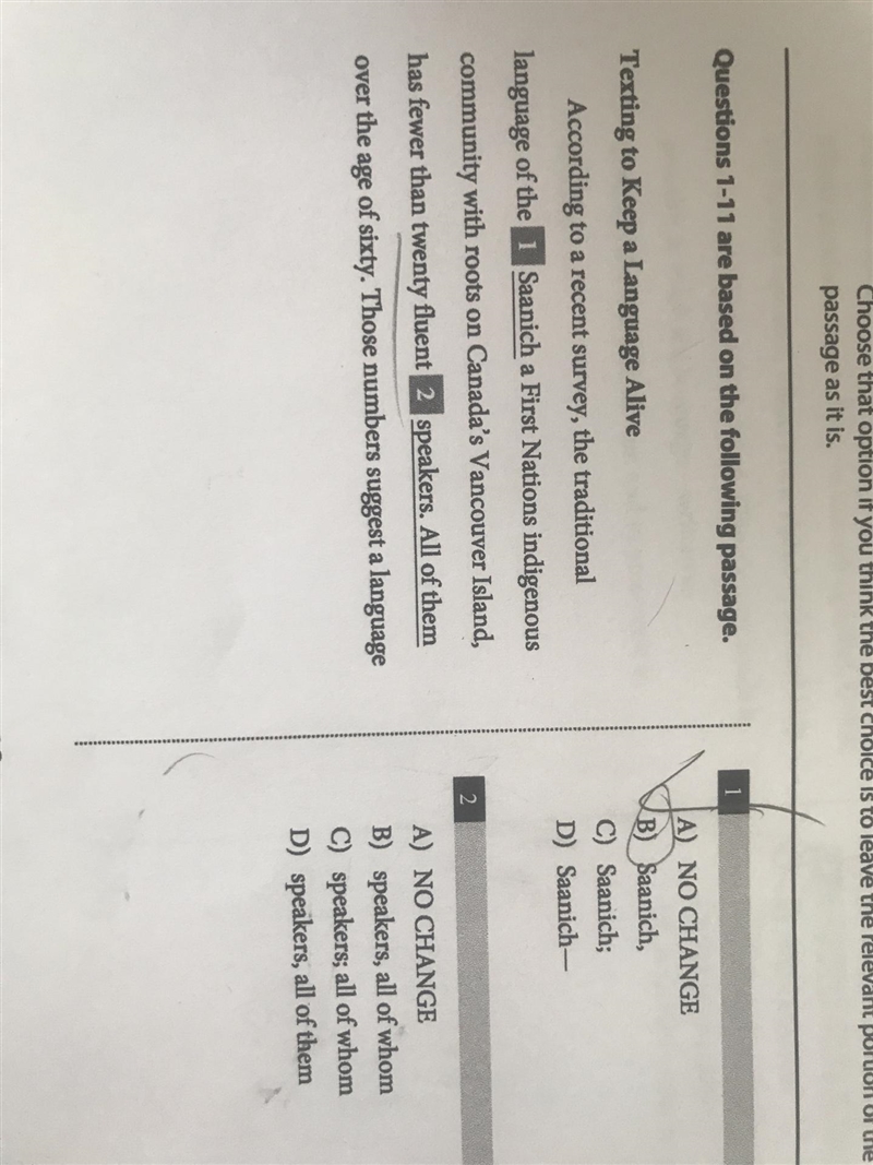 Could anyone explain why the answer to question 2 is D and not B?-example-1