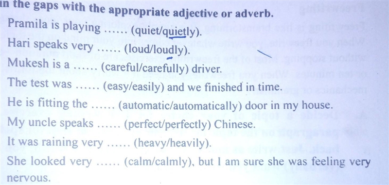 Fill in the gaps with appropriate as adjectivetive adverb.​-example-1