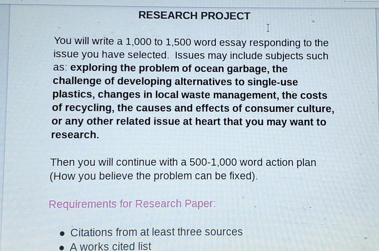 Need help with essay requirements: -Citations from at least three sources -A works-example-1