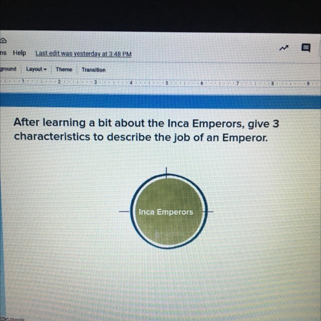 Give 3 characteristics to describe the job of an emperor.-example-1