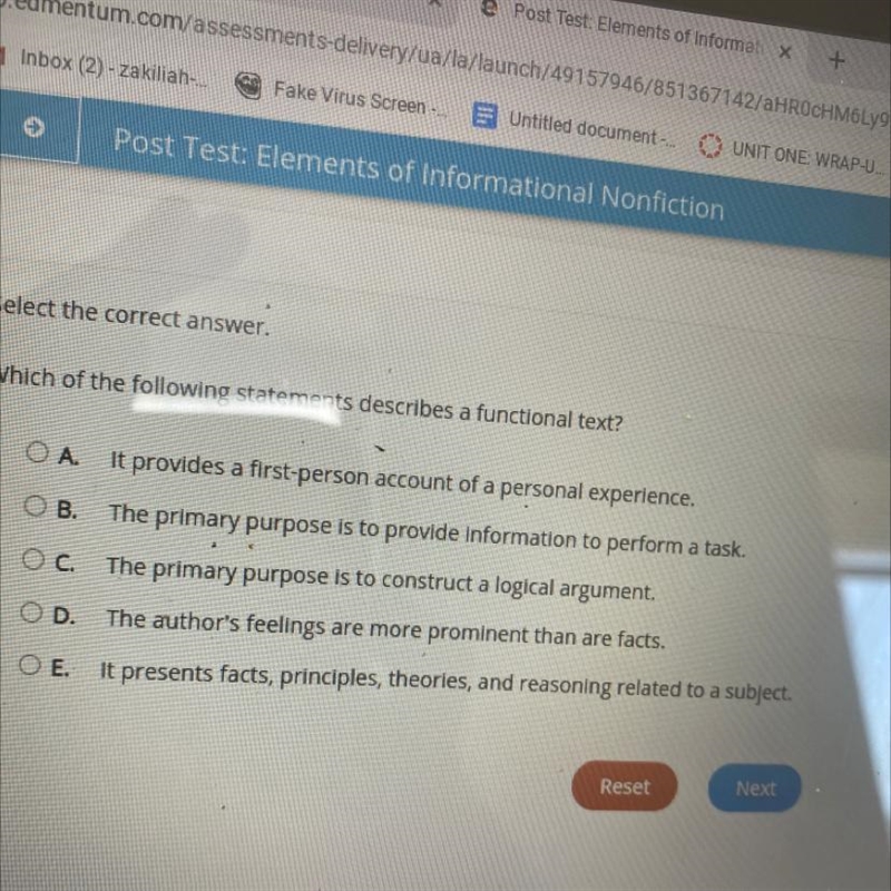 Which of the following statements describes a functional text-example-1