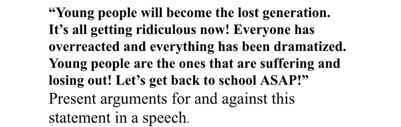 Can someone write speeches and answer what it wants!! ASAP-example-1