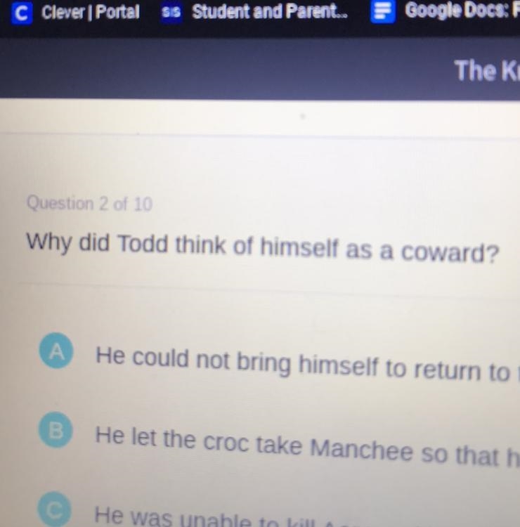 Why did Todd think of himself as a coward?-example-1