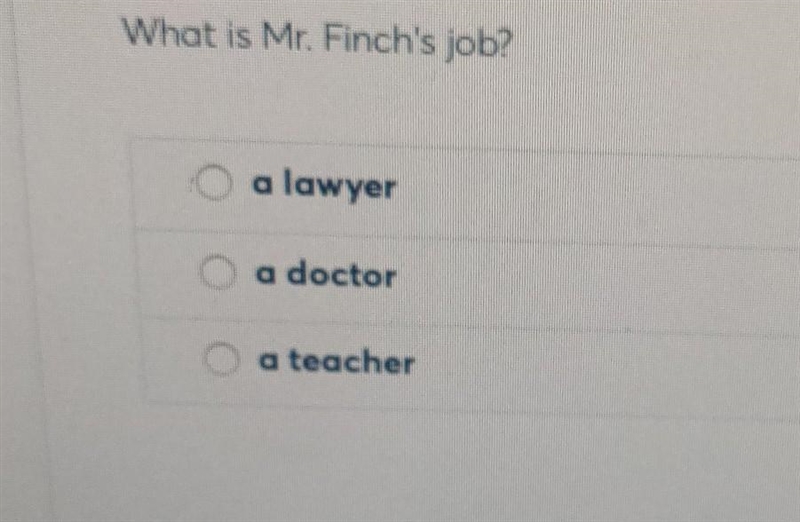 What is Mr. Finch's job form to kill a mockingbird​-example-1