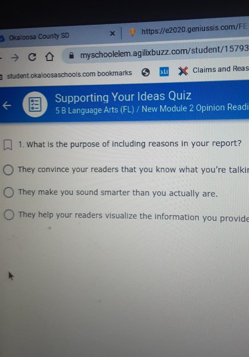 What is the purpose of including reasons in your report?​-example-1