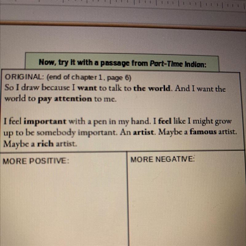 Can someone help me with Positive and Negative words like Smart Complete Understand-example-1