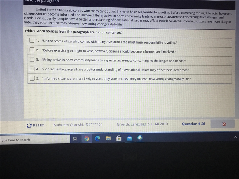 Which two sentence from the paragraph are run on sentence-example-1