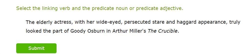 Select the linking verb and the predicate noun or predicate adjective.-example-1