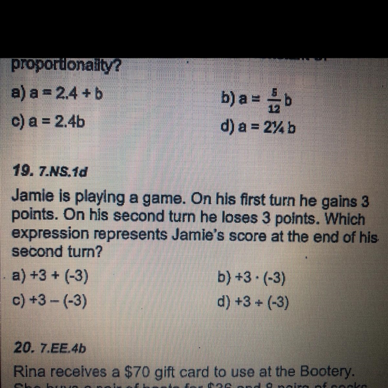 Jamie is playing a game. On his first turn he gains 3 points. On his second turn he-example-1