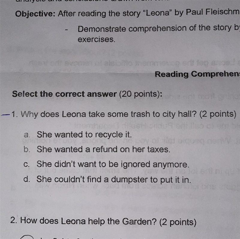 I only need help with the question one-example-1