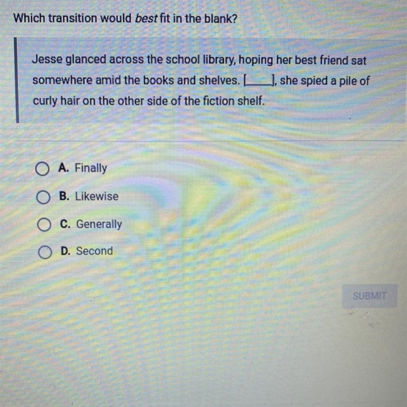 Which transition would best fit in the blank?-example-1