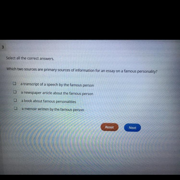 I need help asap! which two sources are primary sources of information for an essay-example-1