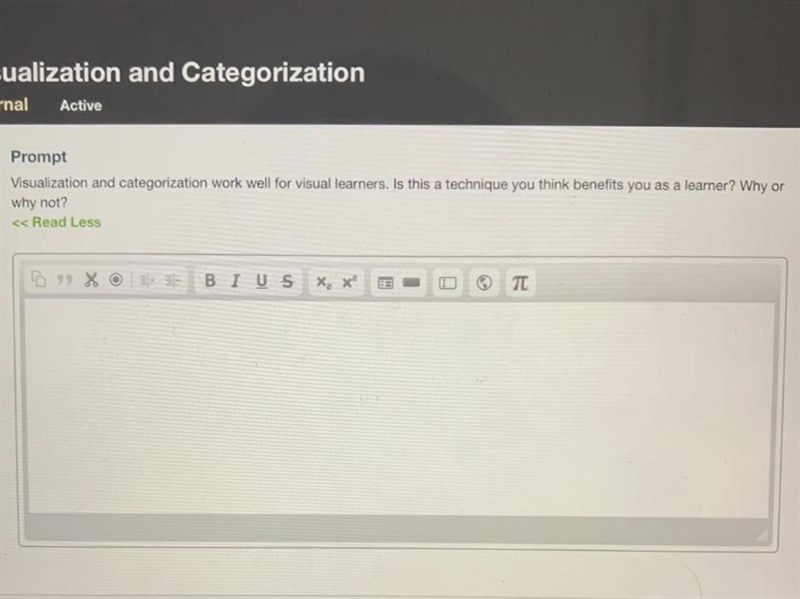 Visualization and categorization work well for visual learners. Is this a technique-example-1