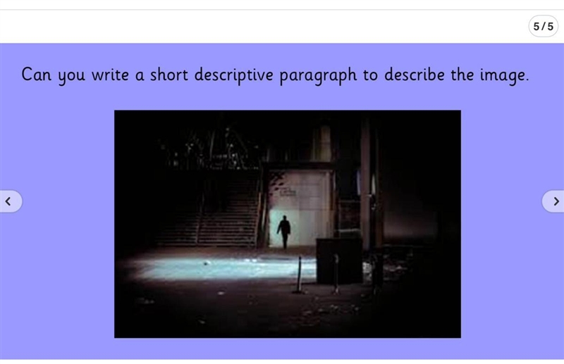 Can you write a short descriptive paragraph to describe the image. Think about your-example-1