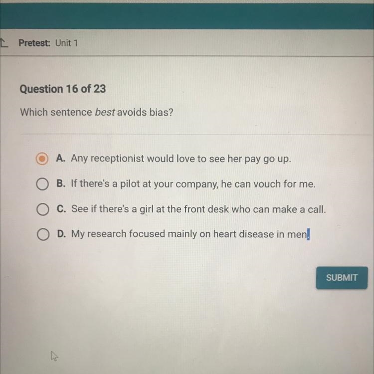 Which sentence best avoids bias?-example-1