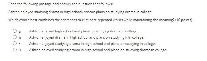 Read the following passage and answer the question that follows: Ashton enjoyed studying-example-1