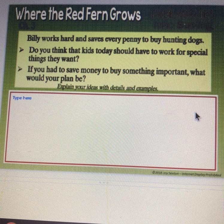 Help answer if u have ever read the book “Where the red fern grows.”-example-1