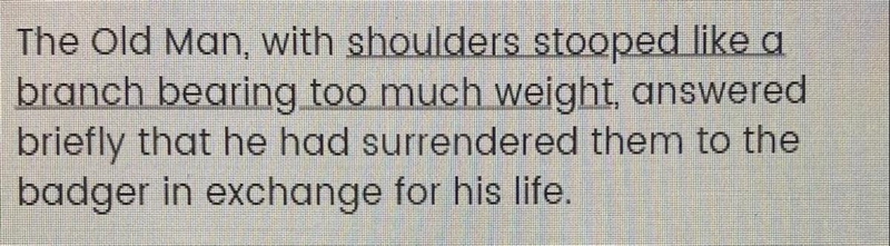 What does the simile underlined on page 5 reveal about the Old Man? He is humiliated-example-1