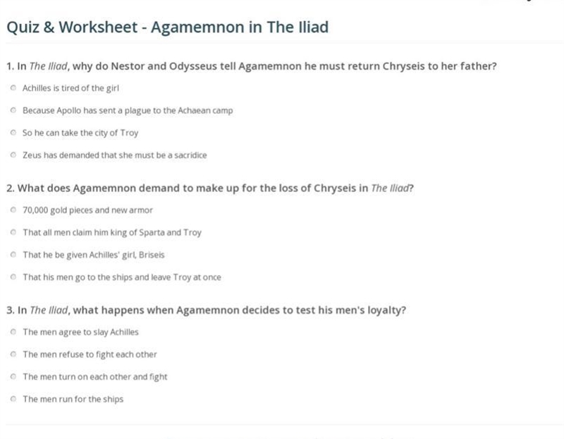 Someone please help - Who is Agamemnon in The Iliad? Character Analysis & Description-example-1