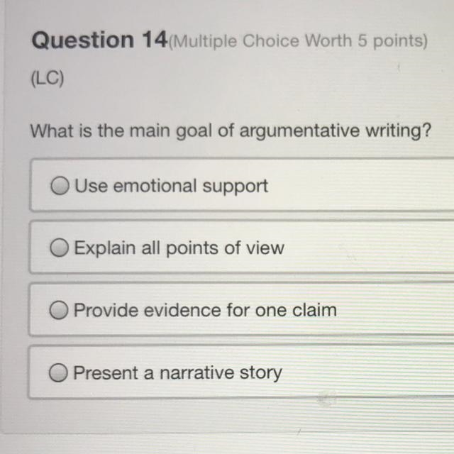 ⭐️✨✨✨10 POINTS NO SPAM WILL MARK BRAINLES ⭐️⭐️⭐️⭐️⭐️What is the main goal of argumentative-example-1