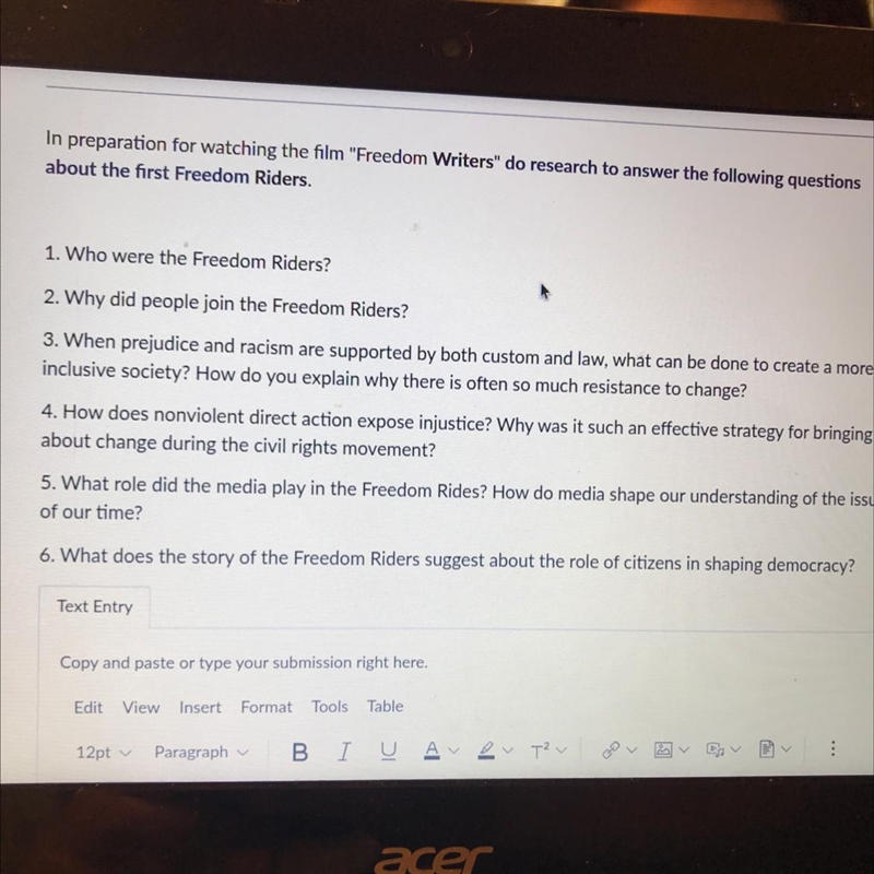 Why did people join the freedom riders?-example-1