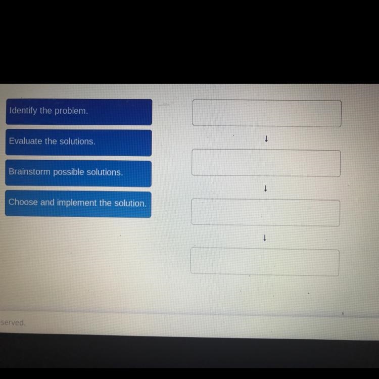 31 POINTSS!!! Organize the steps in the problem-solving process.-example-1