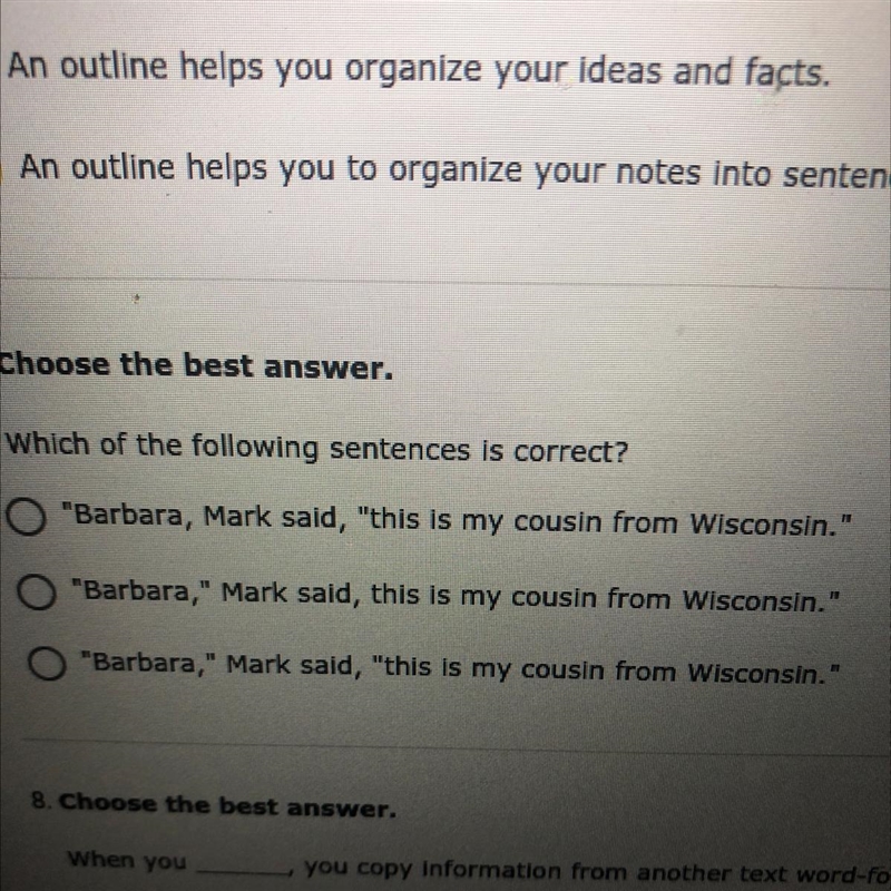 Which of the following sentences is correct?-example-1