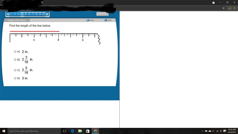 Find the length of the line below-example-1