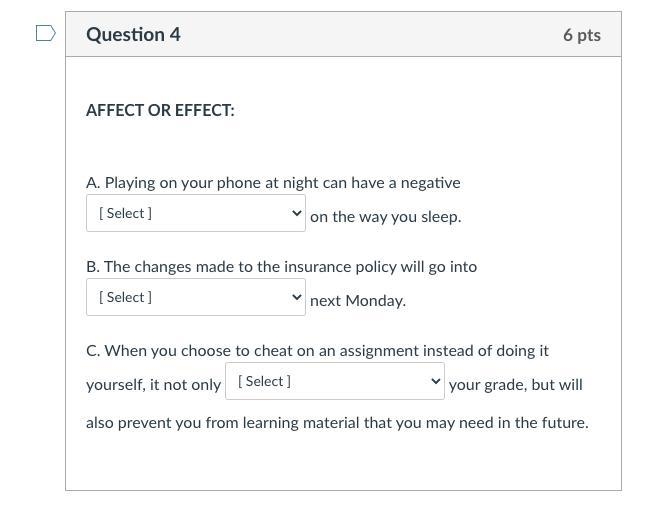 AFFECT OR EFFECT I have a screen shot attached pleaseee pleasee helpppppp-example-1