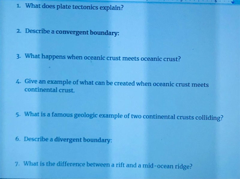 Need help with questions 1-7. Thanks :)-example-1