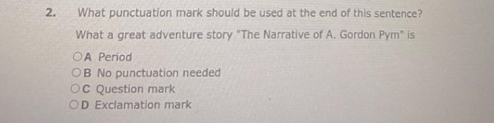 Punctuation marks be used at the end of the sentence-example-1