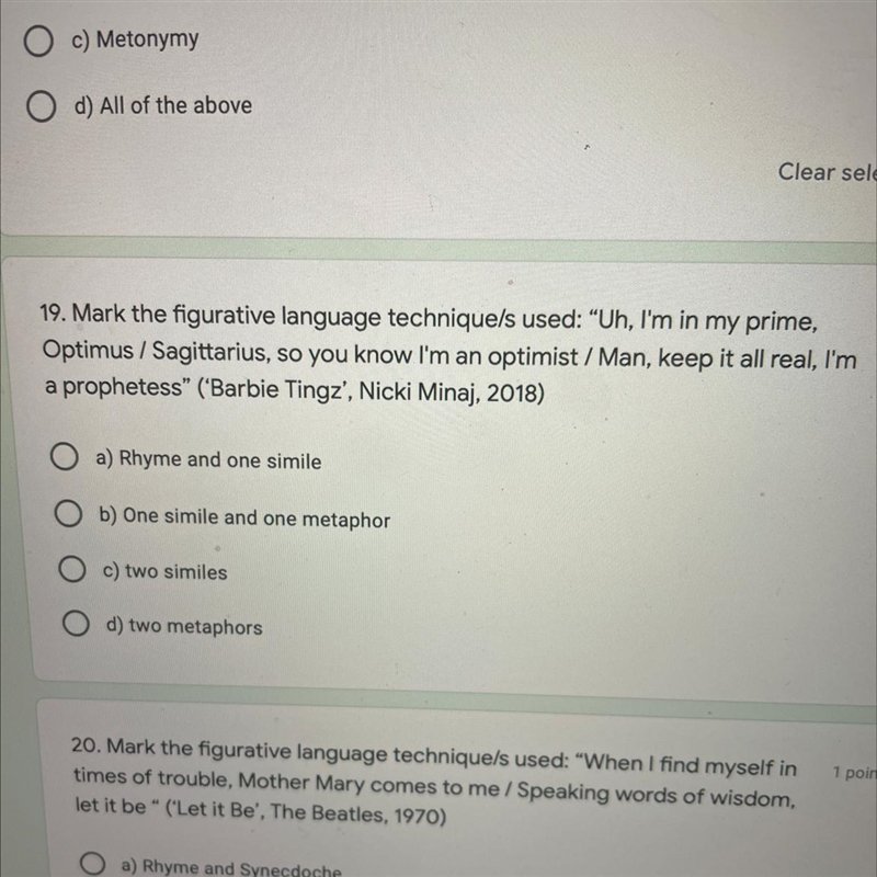 Anyone know the answer to 19?-example-1