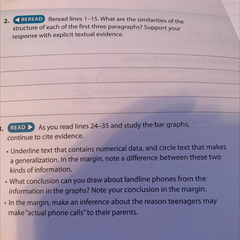 PLEASE HELP !! 3. READ As you read lines 24-35 and study the bar graphs, continue-example-1