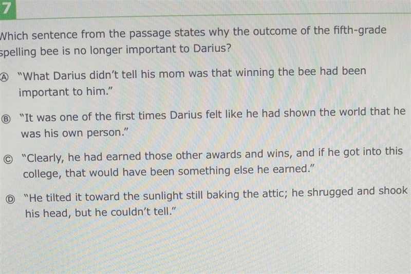 Which sentence from the passage states why the outcome of the fifth-grade spelling-example-1