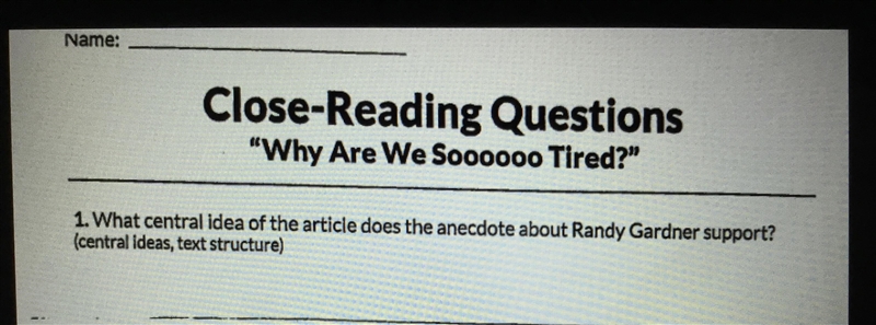 Can someone help me?! This is on the scope scholastic “why are we soooo tired?”-example-1