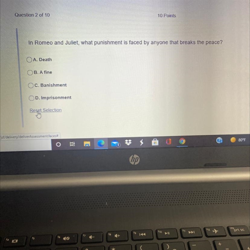 In Romeo and Juliet, what punishment is faced by anyone that breaks the peace?-example-1