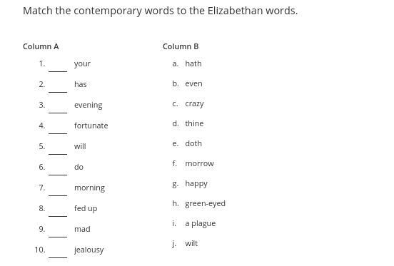 Elizabethan England words...-example-1