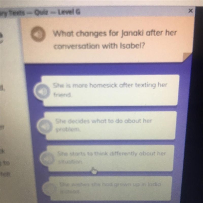 What changes for jankai after her conversation with Isabel-example-1