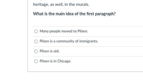 Pilsen is an old community in Chicago with a long history. This part of Chicago started-example-1