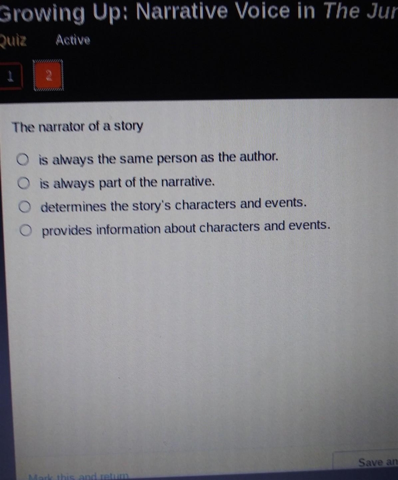 The narrator of a story O is always the same person as the author. O is always part-example-1