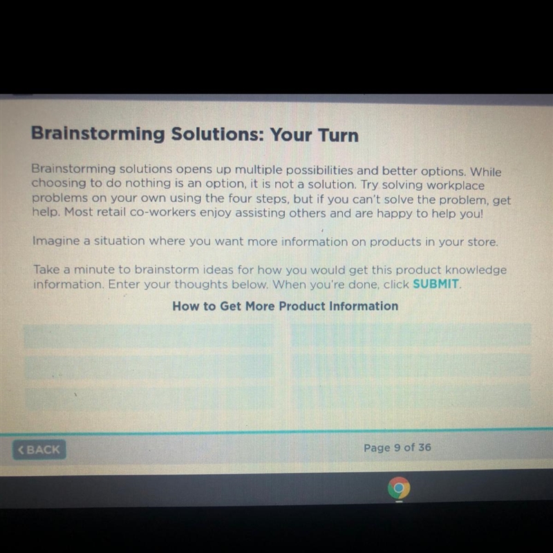 85points!!!!!! Brainstorming Solutions: Your Turn Brainstorming solutions opens up-example-1