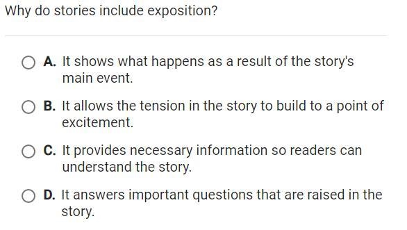 Why do stories include exposition?-example-1