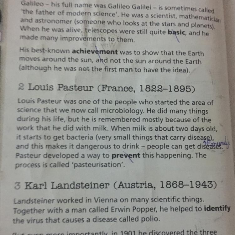 I need summary of this text plz look phto and help (louis pasteur)-example-1