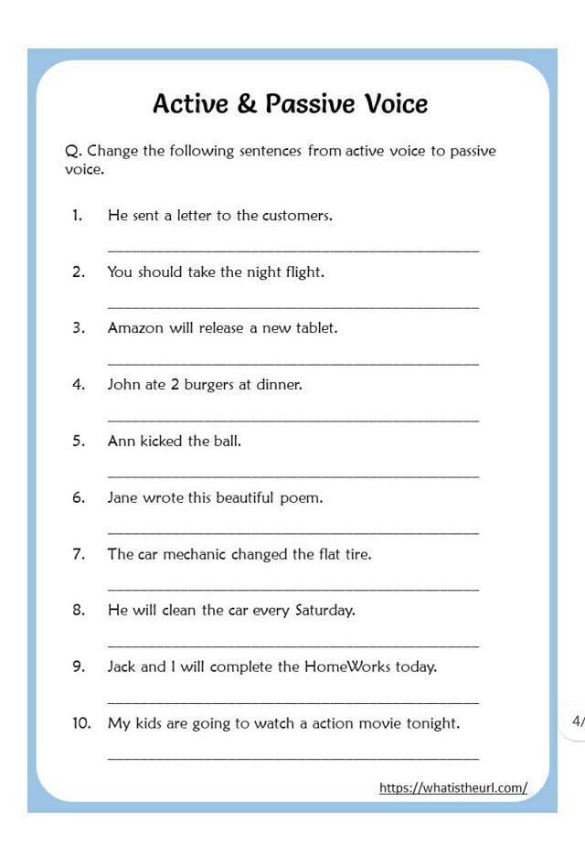 Active voice and passive voice..plz help me in the answers ☹​-example-1