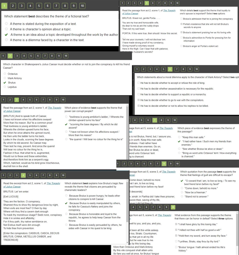 1. Which statement best describes the theme of a fictional text? A theme is stated-example-1