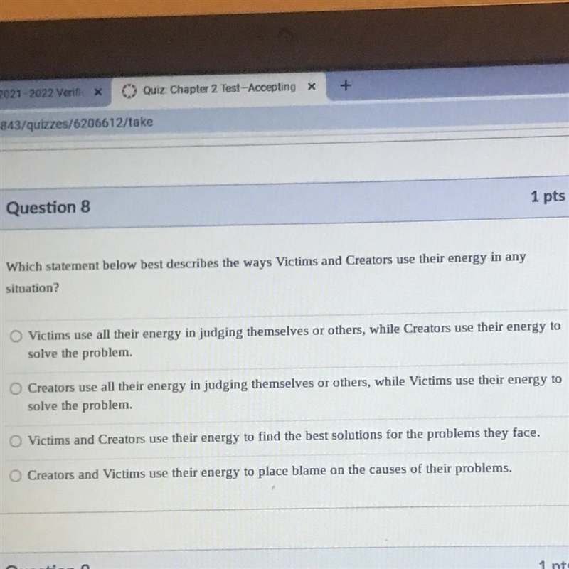 Which statement below best describes the ways Victims and Creators use their energy-example-1